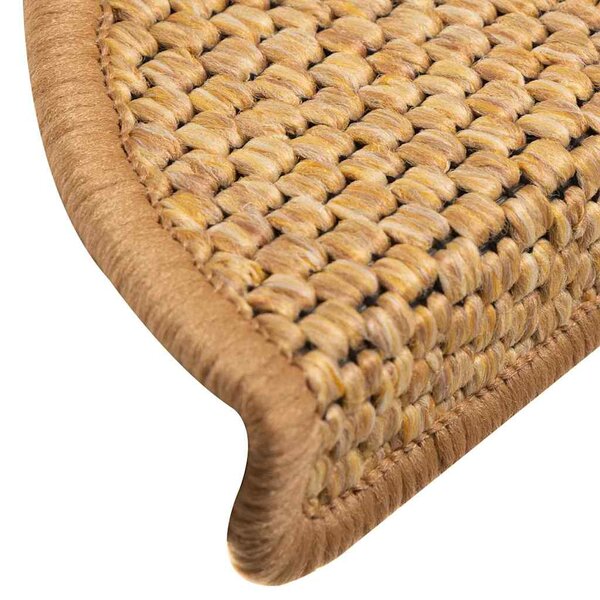 Samolepicí nášlapy na schody vzhled sisal 15 ks 56x17x3cm sisal 326865