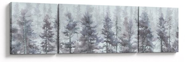 Obraz - Borovicový les II., aquarel (170x50 cm)