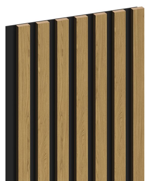 Mexen Lam-B, stěnové lamely 275 × 31,5 cm, HDF deska 4 mm, dub jantarový, S100-275317-2812-073