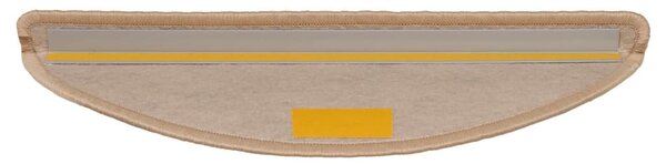 Samolepící nášlapy na schody vzhled sisal 15ks 56x17x3cm béžové 326868