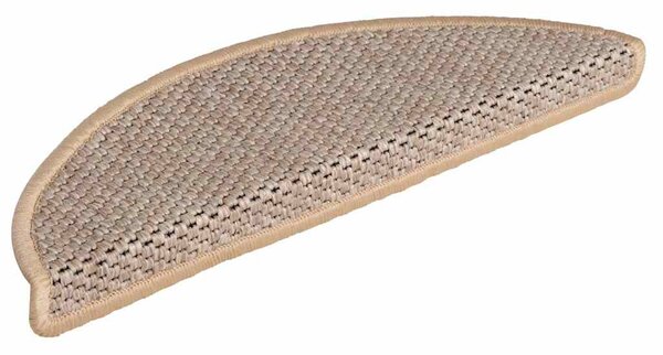 Samolepící nášlapy na schody vzhled sisal 15ks 56x17x3cm béžové 326868