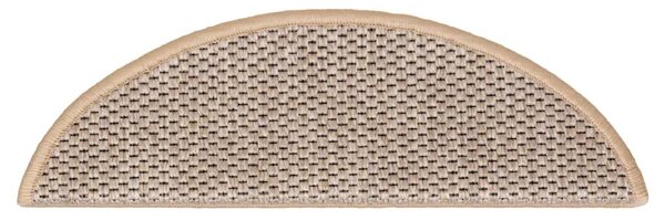 Samolepící nášlapy na schody vzhled sisal 15ks 56x17x3cm béžové 326868