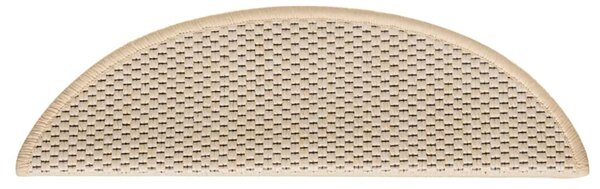 Samolepicí nášlapy na schody sisal 15 ks 56 x 17 x 3 cm berber 326869