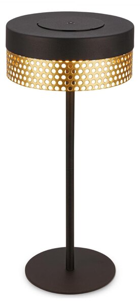 BRILONER Booha stolní lampa - 2,5W, 300lm, bezdrátová, IP44, LED, stmívatelná, teplá bílá, černá/zlatá 7576015