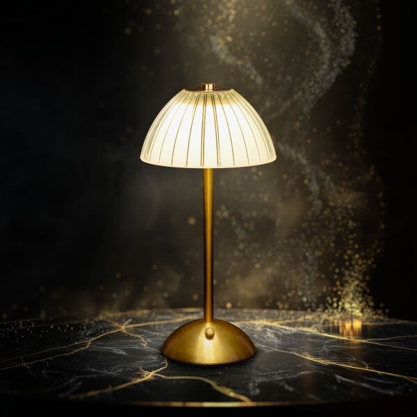 LED Stmívatelná nabíjecí stolní lampa PARIS LED/2W/5V 800 mAh zlatá