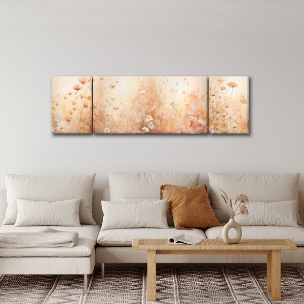Obraz - Vzor divokých květin (170x50 cm)