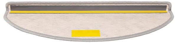 Samolepicí nášlapy na schody sisal 15 ks 65 x 21 x 4 cm platina 326870