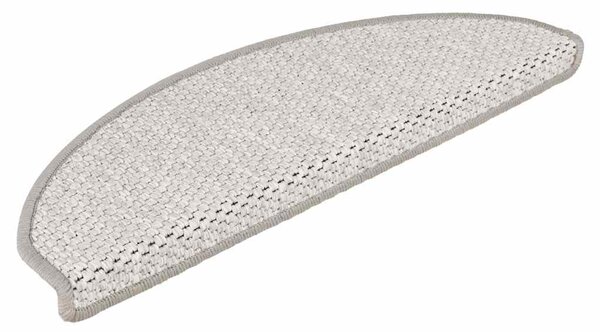 Samolepicí nášlapy na schody sisal 15 ks 65 x 21 x 4 cm platina 326870