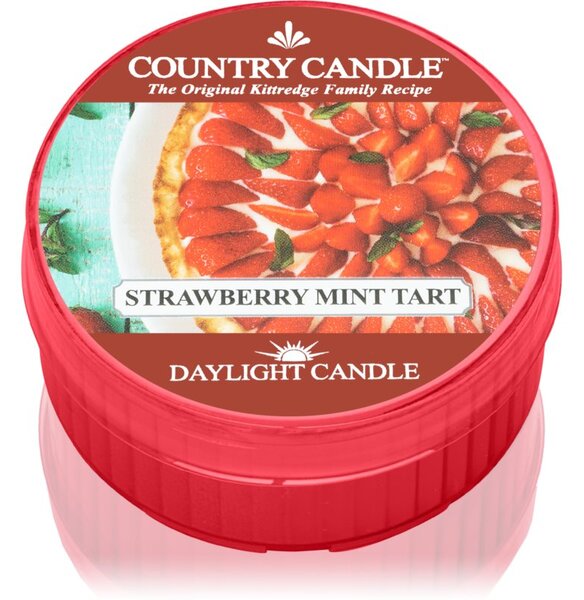 Country Candle Strawberry Mint Tart čajová svíčka 42 g