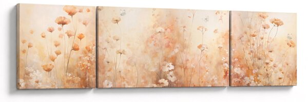 Obraz - Vzor divokých květin (170x50 cm)