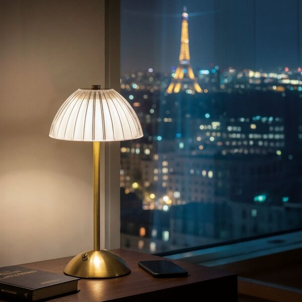 LED Stmívatelná nabíjecí stolní lampa PARIS LED/2W/5V 800 mAh zlatá