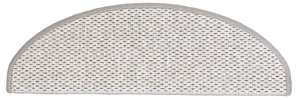 Samolepicí nášlapy na schody sisal 15 ks 65 x 21 x 4 cm platina 326870