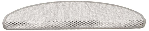 Samolepicí nášlapy na schody sisal 15 ks 65 x 21 x 4 cm platina 326870