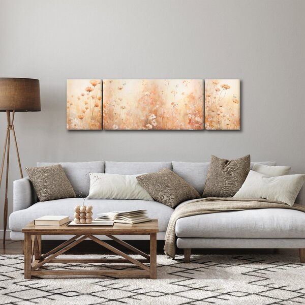 Obraz - Vzor divokých květin (170x50 cm)