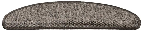 Samolepicí nášlapy na schody sisal 15 ks 65x21x4 cm šedo-béžové 326872