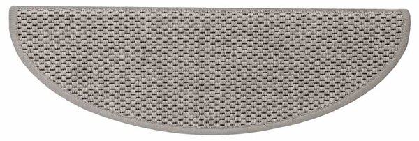 Samolepicí nášlapy na schody sisal 15 ks 65x21x4 cm stříbrné 326871