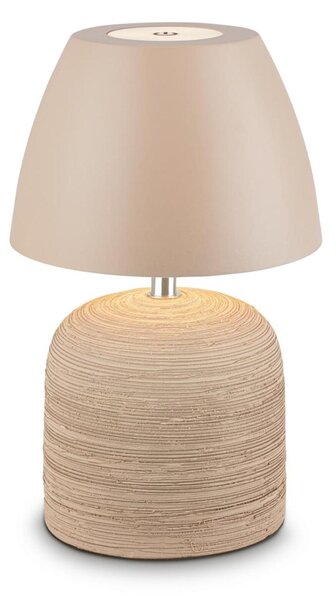 BRILONER Cera stolní lampa - 2,5W, 200lm, bezdrátová, IP44, LED, stmívatelná, teplá bílá, béžová 7593011