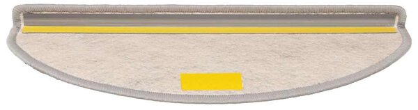 Samolepicí nášlapy na schody sisal 15 ks 65x21x4 cm stříbrné 326871