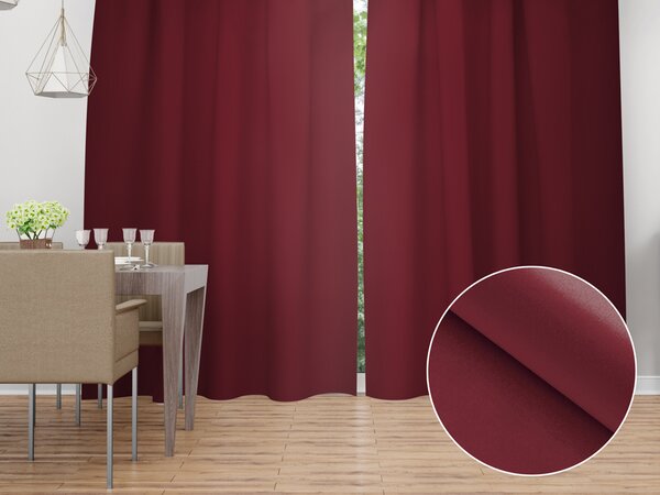 Biante Dekorační závěs TF-095 Vínově červený bez vzoru - š. 150 cm 150x140 cm