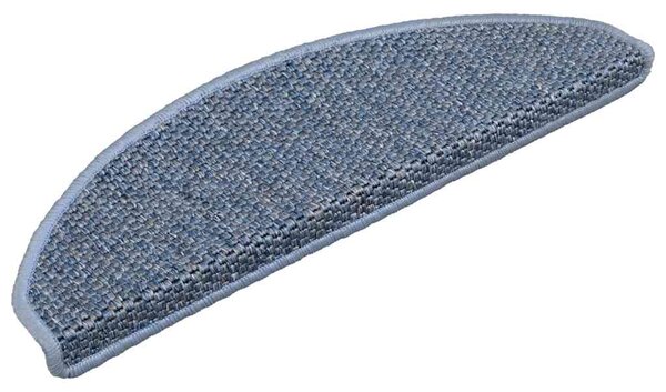 Samolepící nášlapy na schody vzhled sisal 15 ks 65x21x4cm modré 326874