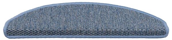 Samolepící nášlapy na schody vzhled sisal 15 ks 65x21x4cm modré 326874