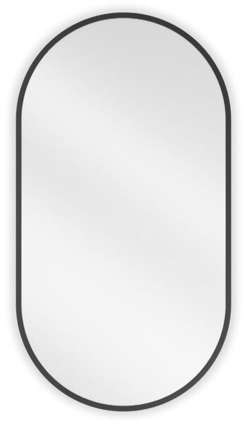 Mexen Loft zrcadlo koupelnové oválné 75 x 40 cm, černý rám - 9851-075-040-000-70