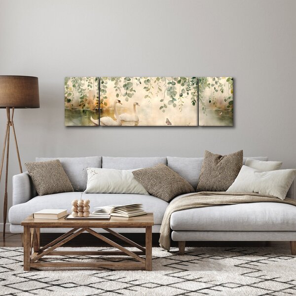Obraz - Jezero, aquarel (170x50 cm)