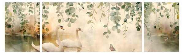 Obraz - Jezero, aquarel (170x50 cm)