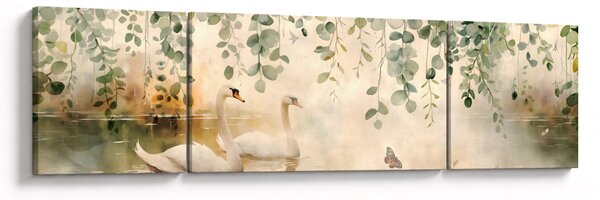 Obraz - Jezero, aquarel (170x50 cm)