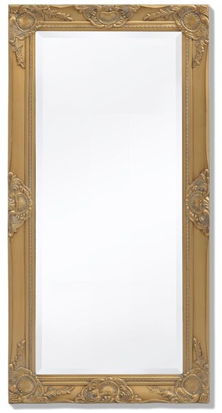 Nástěnné zrcadlo barokní styl 100 x 50 cm zlaté