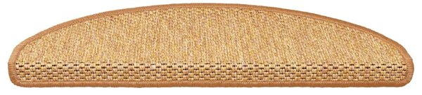Samolepicí nášlapy na schody vzhled sisal 15 ks 65x21x4cm sisal 326877