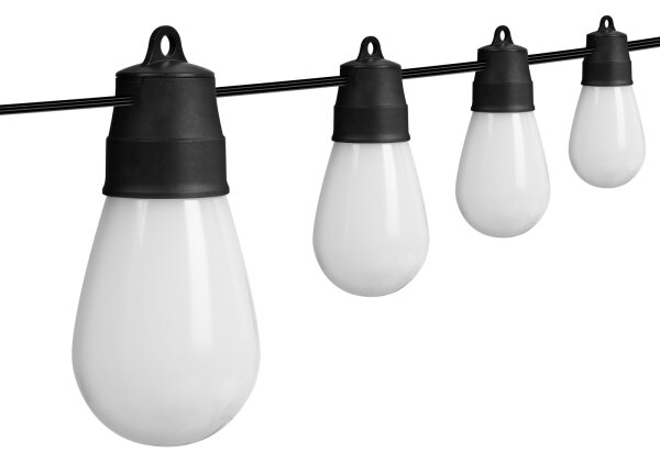 LED RGBIC Solární řetěz 30xLED/1,3W/3,7V 2200 mAh 14,37 m IP65 černá + DO