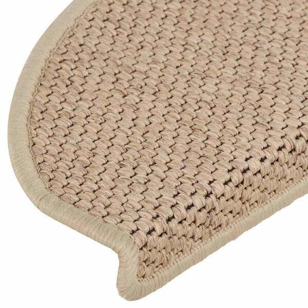 Samolepící nášlapy na schody vzhled sisal 15 ks 65x21x4 cm 326879