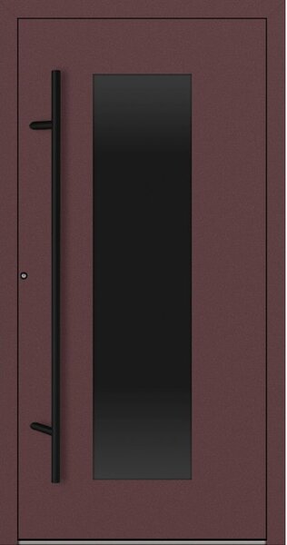 Hliníkové vchodové dveře FM Turen Premium P90 M28 BLACKLINE červenohnědá RAL3099