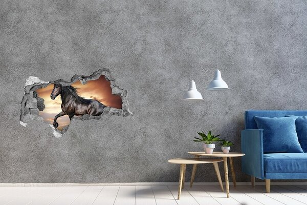 Díra 3D fototapeta na stěnu Cválající kůň nd-b-45203916