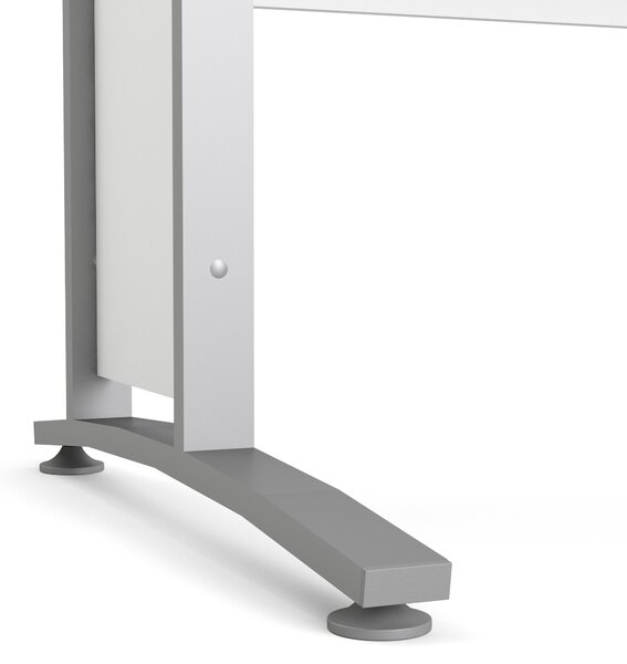 Kancelářský stůl Prima 80400/70 bílý/stříbrné nohy - Tvilum
