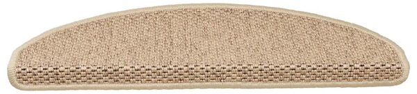 Samolepící nášlapy na schody vzhled sisal 15 ks 65x21x4 cm 326879