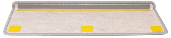 Samolepicí nášlapy na schody sisal 15 ks 65 x 21 x 4 cm platina 326882