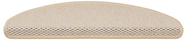 Samolepicí nášlapy na schody sisal 15 ks 65 x 21 x 4 cm berber 326881