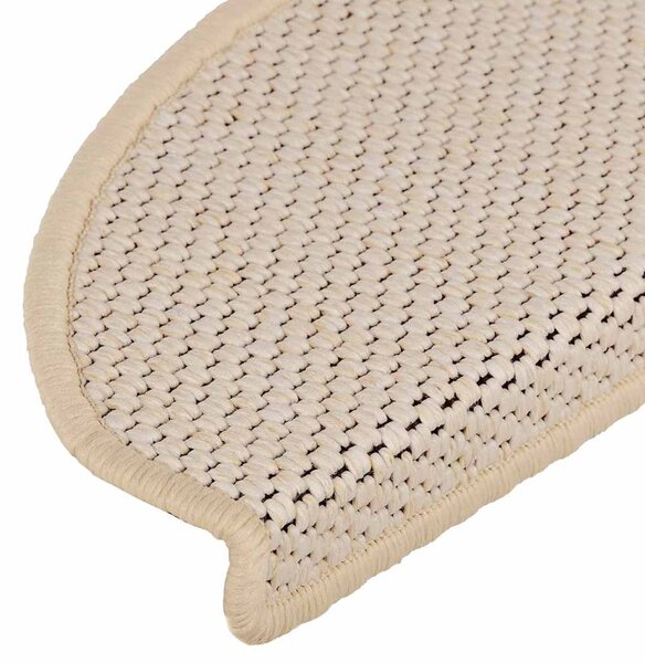 Samolepicí nášlapy na schody sisal 15 ks 65 x 21 x 4 cm berber 326881
