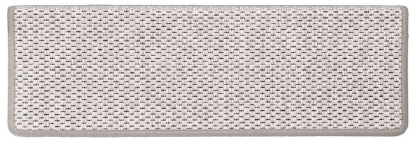 Samolepicí nášlapy na schody sisal 15 ks 65 x 21 x 4 cm platina 326882