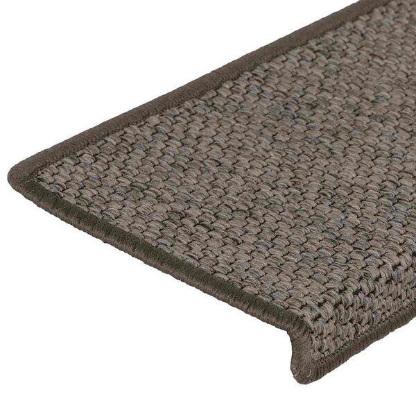 Samolepící nášlapy na schody sisal 15ks 65x21x4cm šedé a béžové 326884