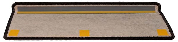 Samolepící nášlapy na schody vzhled sisal 15 ks 65x21x4 cm 326885
