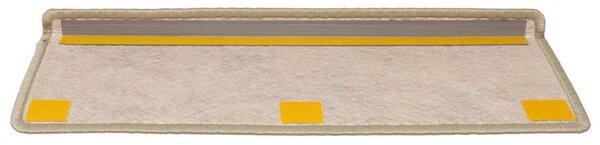 Samolepící nášlapy na schody vzhled sisal 15ks 65x21x4cm zelené 326887
