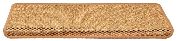 Samolepící nášlapy na schody vzhled sisal 15ks 65x21x4 cm 326889