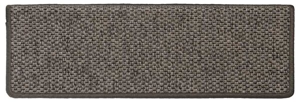 Samolepící nášlapy na schody sisal 15ks 65x21x4cm šedé a béžové 326884
