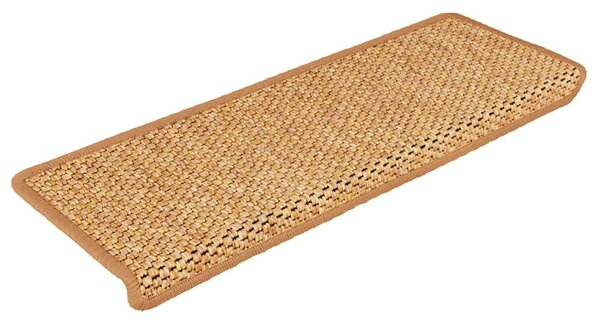 Samolepící nášlapy na schody vzhled sisal 15ks 65x21x4 cm 326889