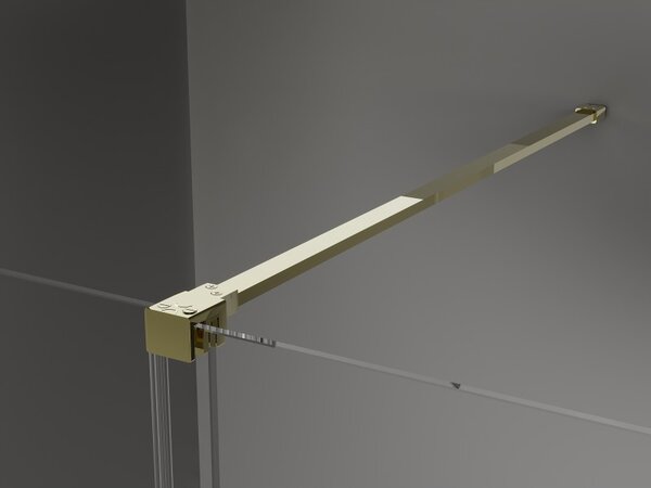 Mexen Velar posuvná sprchová stěna Walk-in 130 x 200 cm, matná 8 mm, zlatá - 871-130-000-33-50