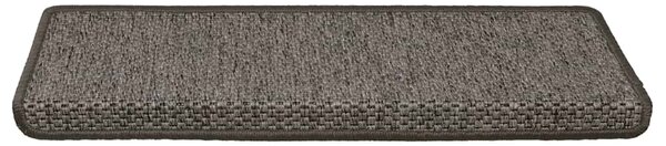 Samolepící nášlapy na schody sisal 15ks 65x21x4cm šedé a béžové 326884