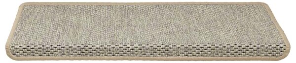 Samolepící nášlapy na schody vzhled sisal 15ks 65x21x4cm zelené 326887